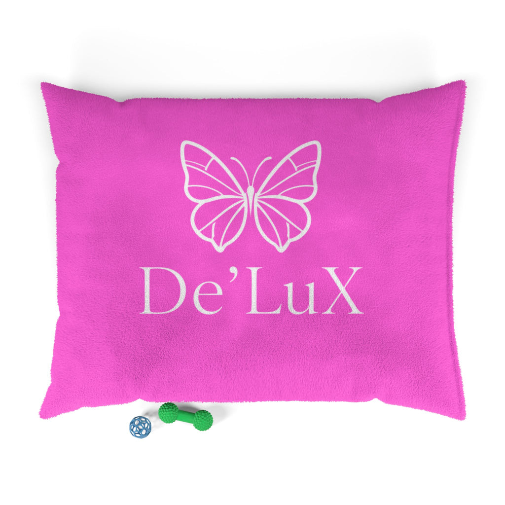 Deluxe Butterfly Pet Bed — Plush Pink Personalized De’Lux