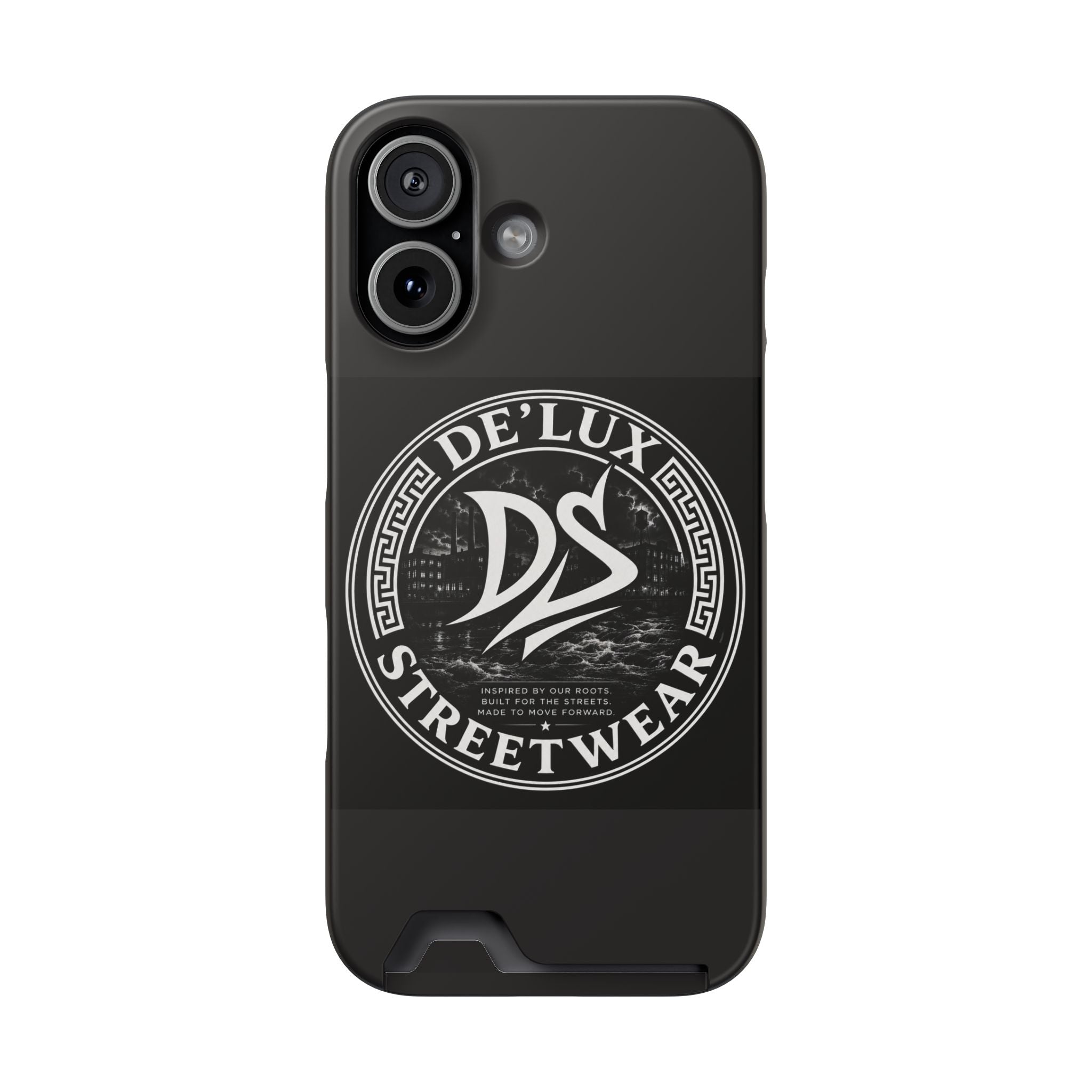 DeLUX Streetwear DS Logo Cardholder Phone Case — Slim Protective Wallet Case