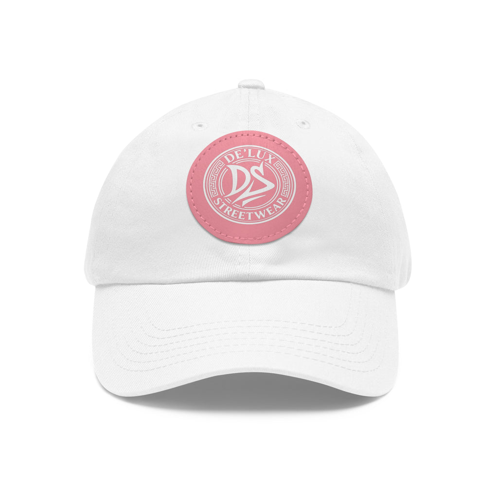 Deluxe Streetwear Leather Patch Dad Hat — Round Logo Cap