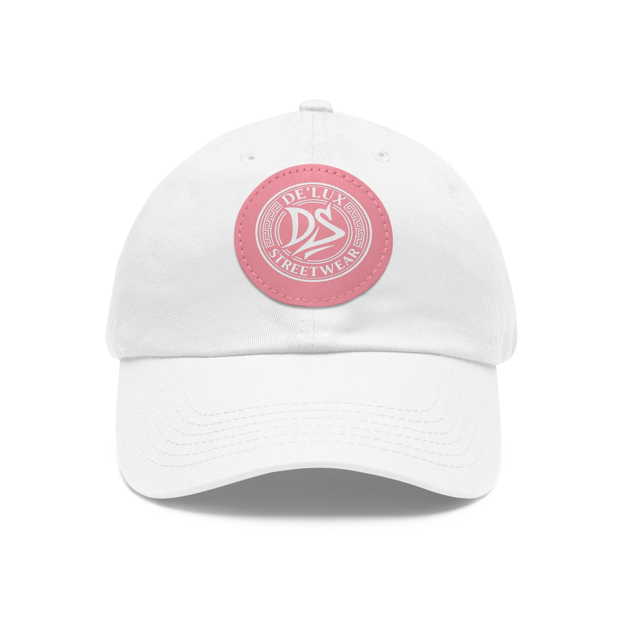 Deluxe Streetwear Leather Patch Dad Hat — Round Logo Cap