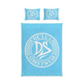 Streetwear Logo Cotton Bed Set – De'Lux DS Blue Duvet Cover & Pillowcases