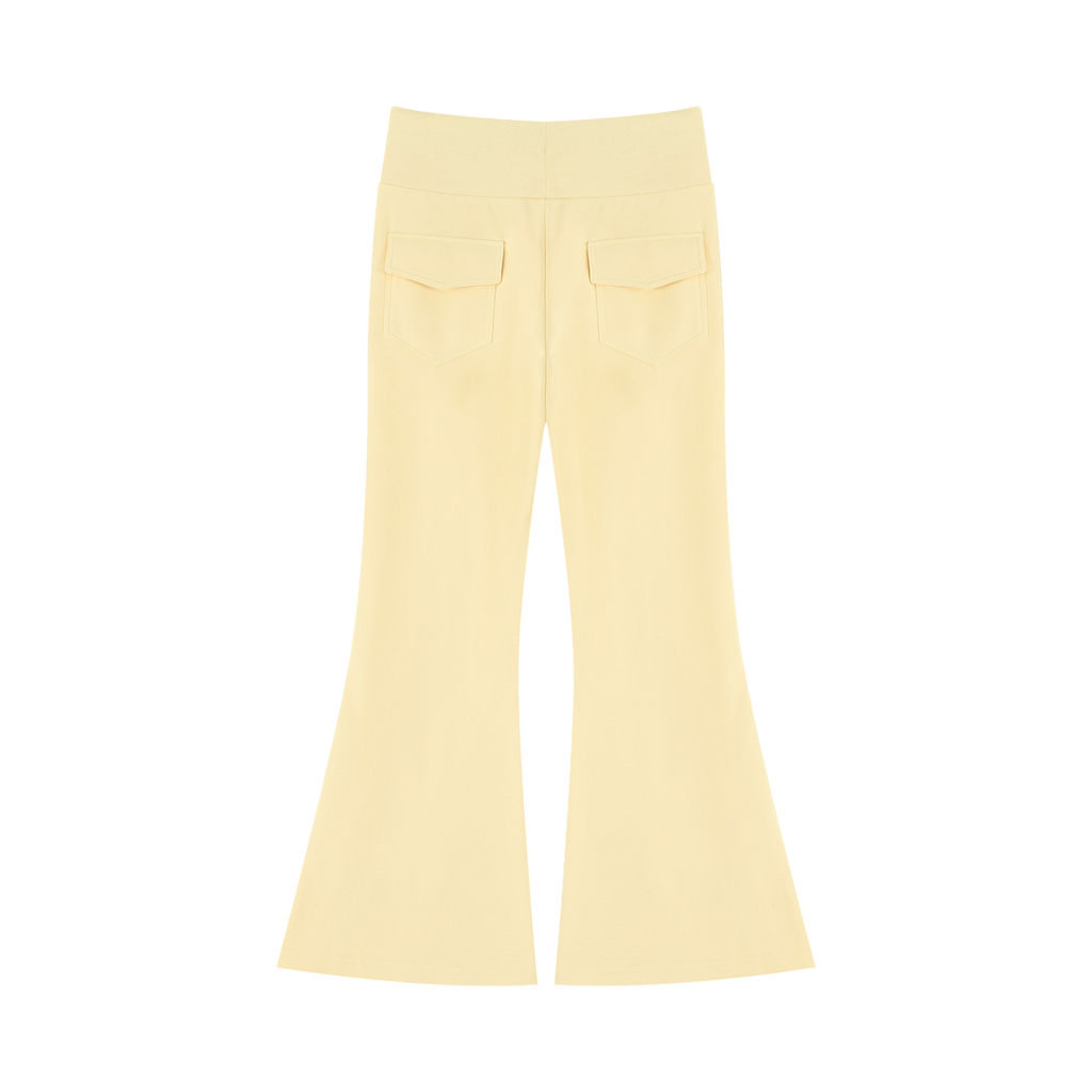 DeLuX Women's Drawstring Flared Leg Pants