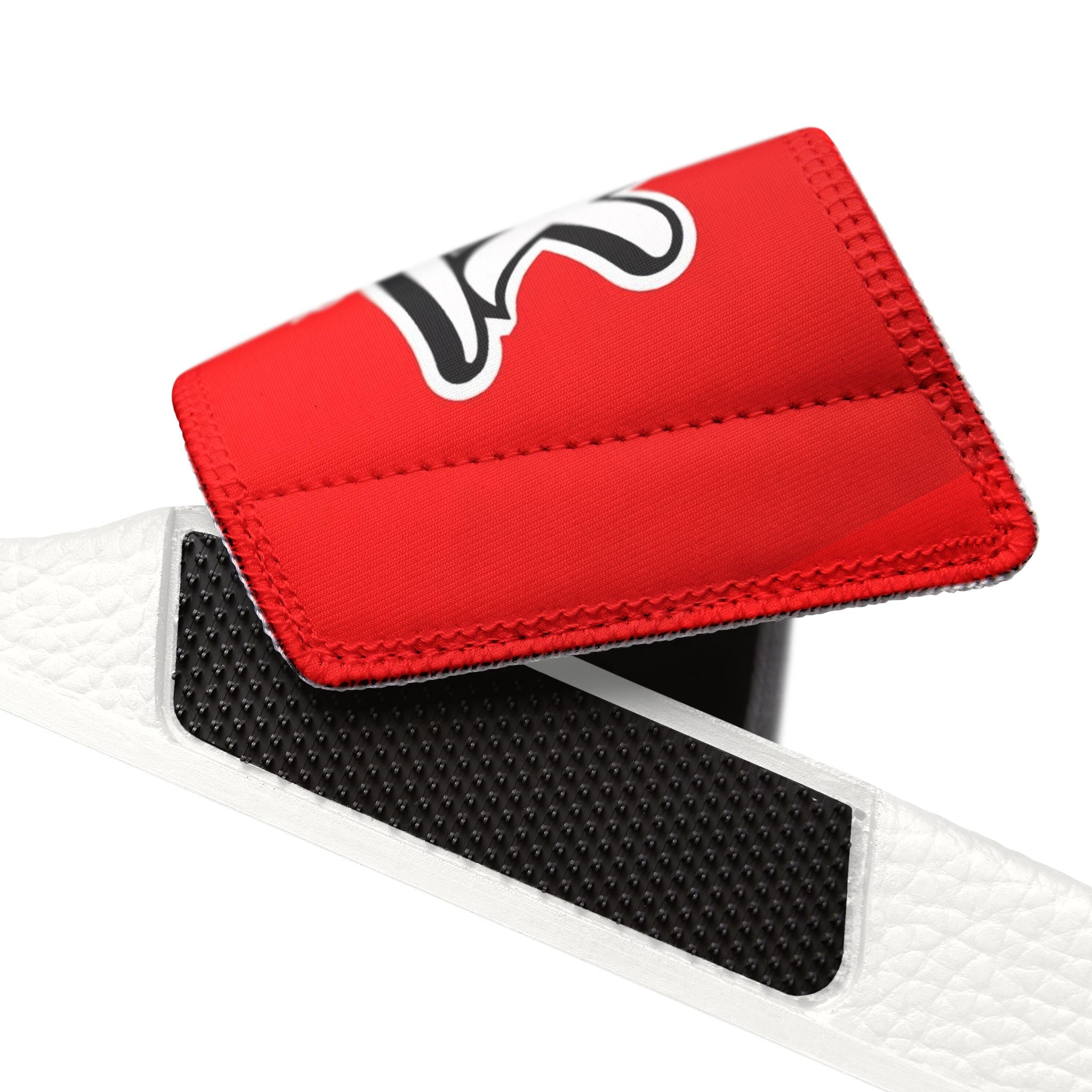 Youth Slide Sandals — Red "Delux Streetwear" Adjustable Strap