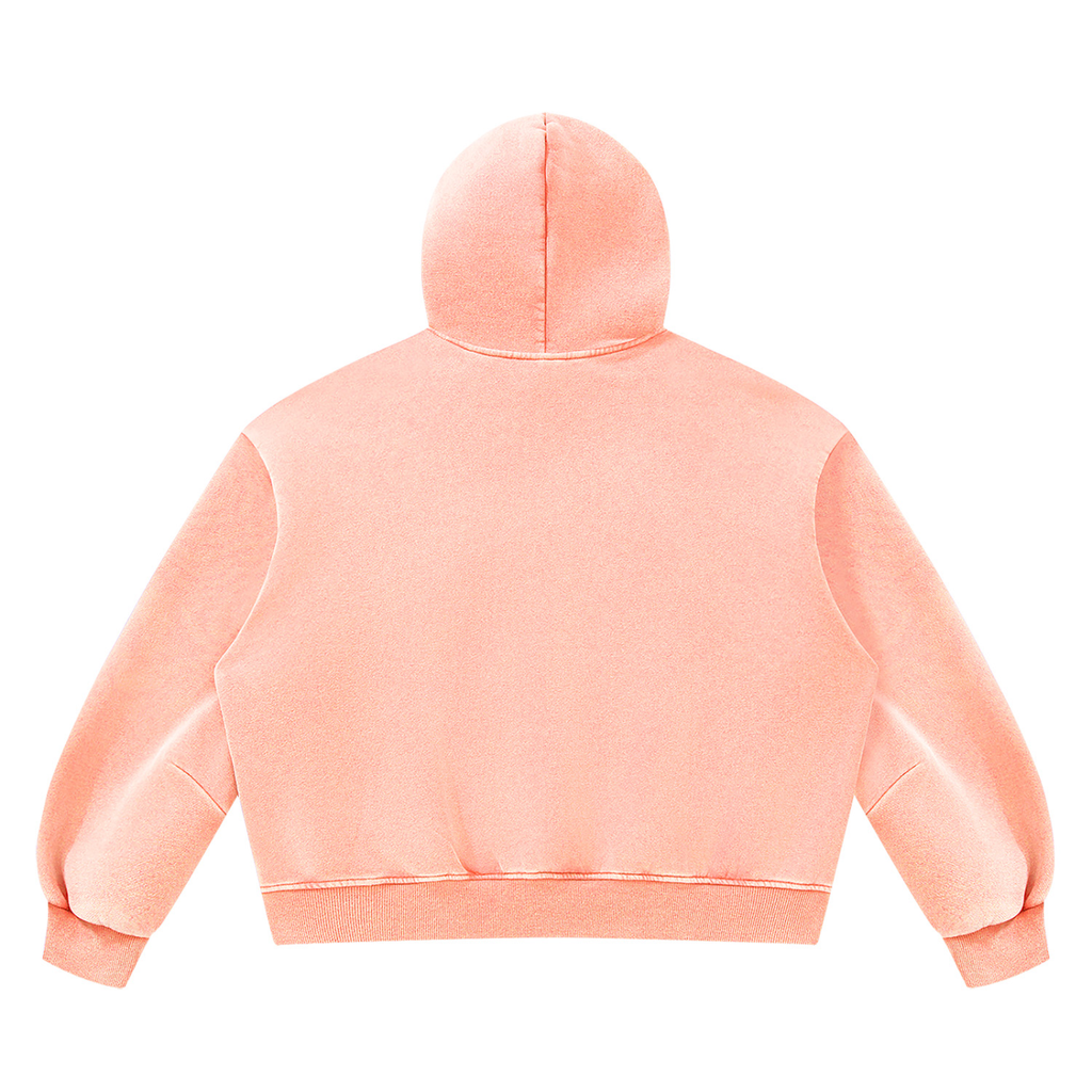 DeLuX Vintage Wash Boxy Fleece Hoodie