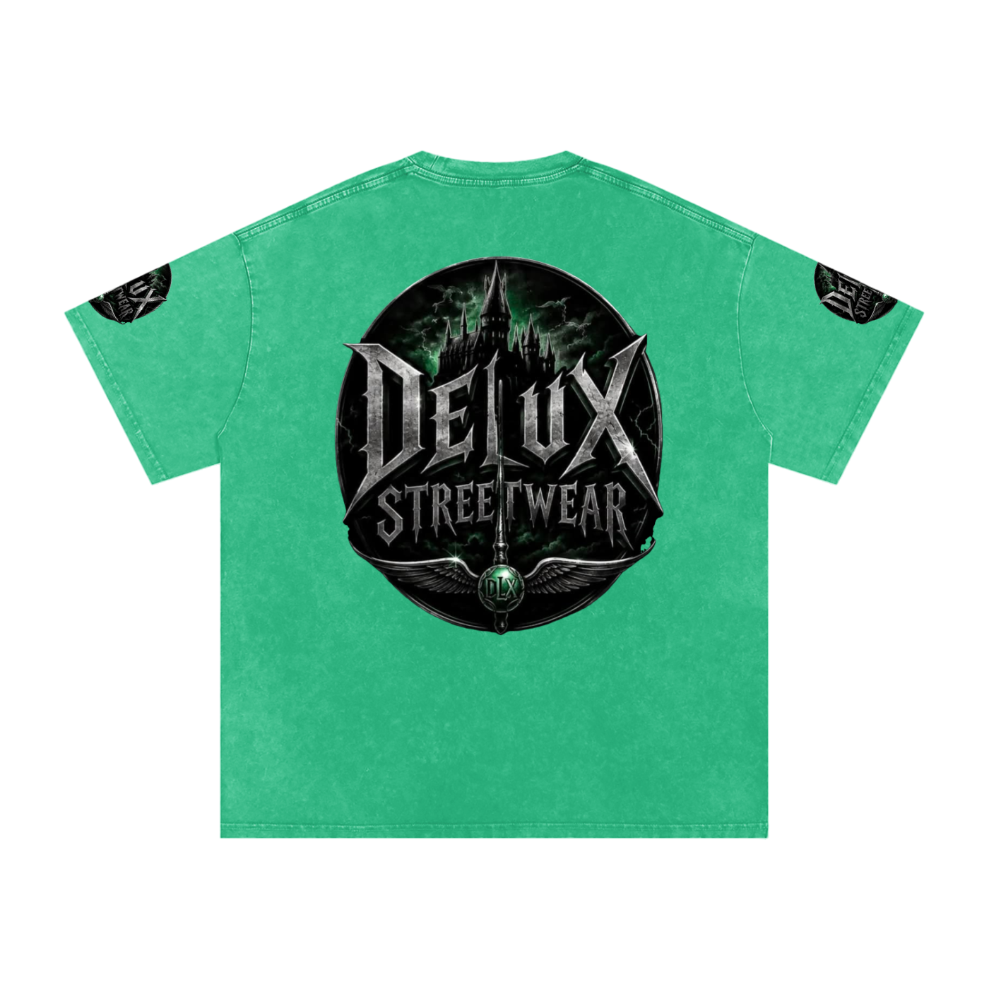 DeLuX Midnight Snow Washed Oversized Cotton T-Shirt