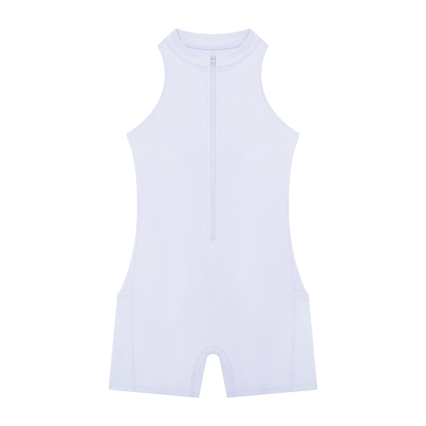 DeLuX Women’s Quarter-Zip Yoga Romper