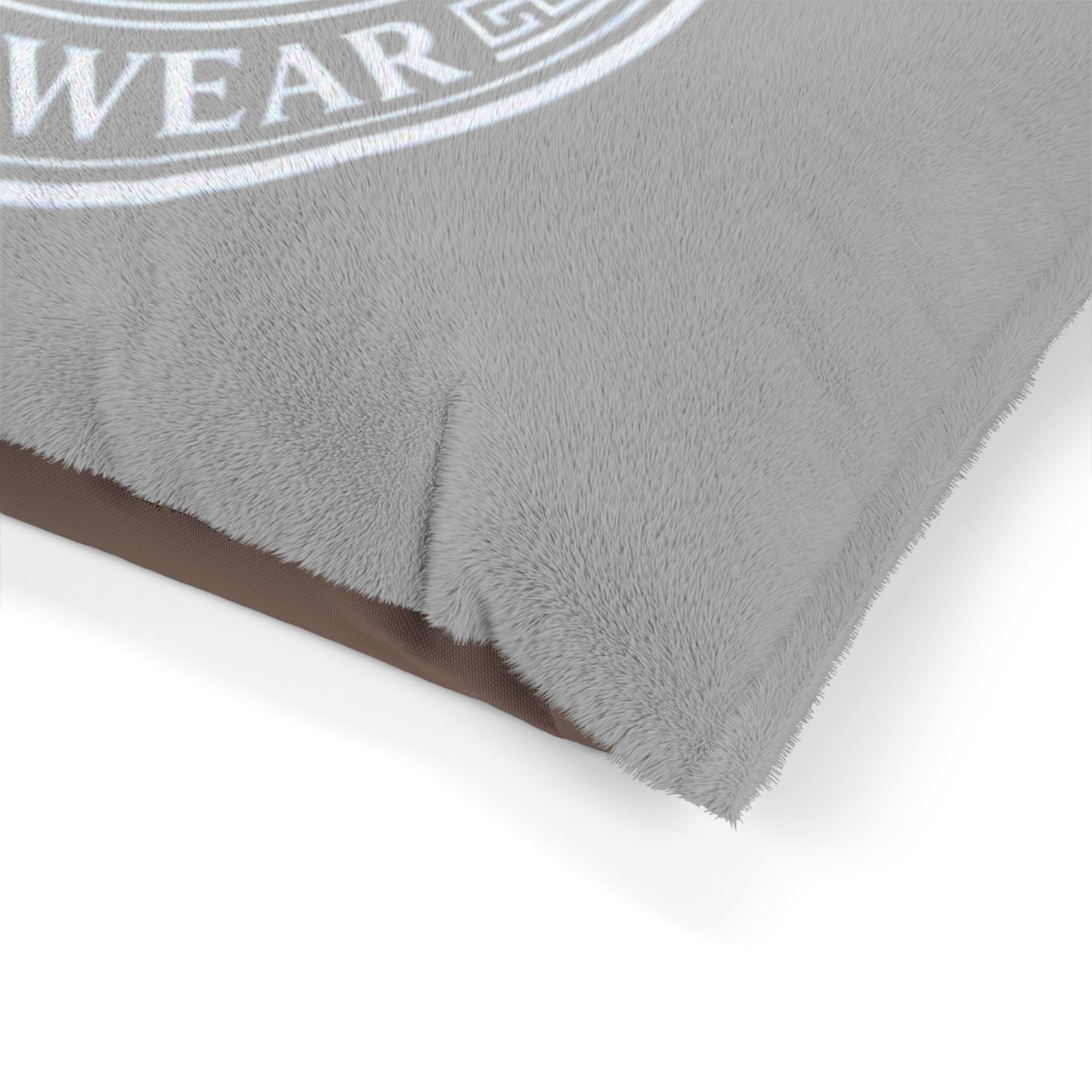De'Lux Streetwear Logo Pet Bed – Plush Grey Dog & Cat Cushion