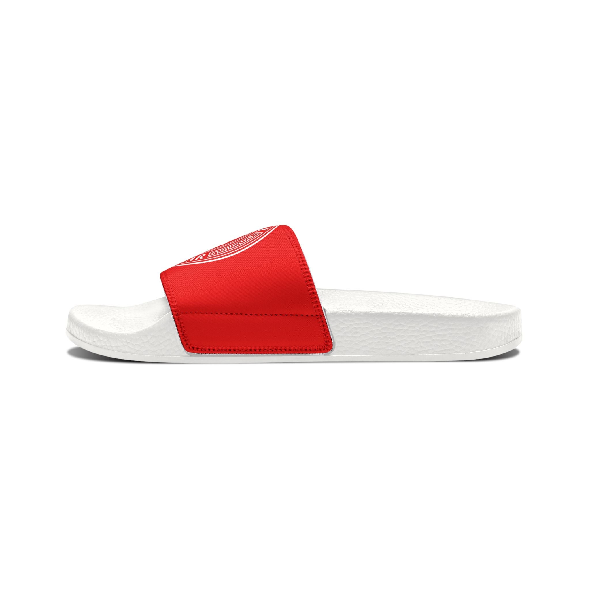 Men's Slide Sandals — Red Deluxe Streetwear Logo Slides
