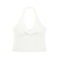 DeLuX Women’s Ruched Halter Yoga Tank Top