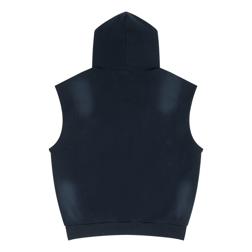 DeLuX Vintage Wash Sun Fade Sleeveless Hoodie