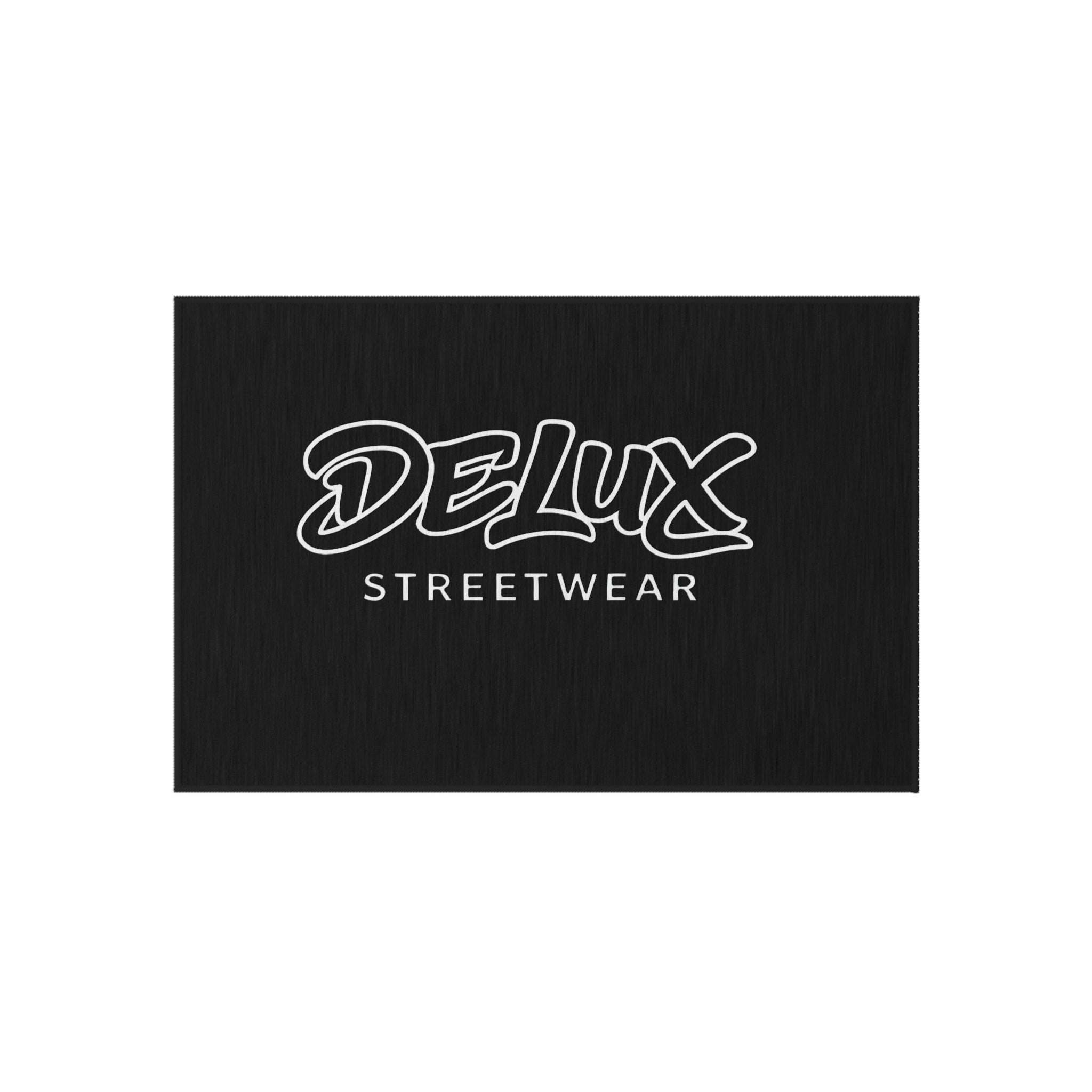 Delux Streetwear Outdoor Rug — Black Logo Doormat
