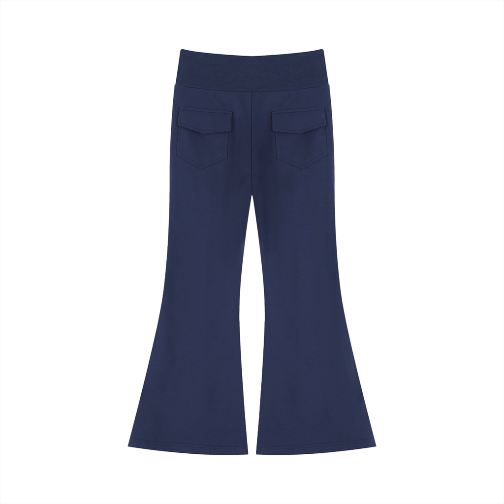 DeLuX Women's Drawstring Flared Leg Pants