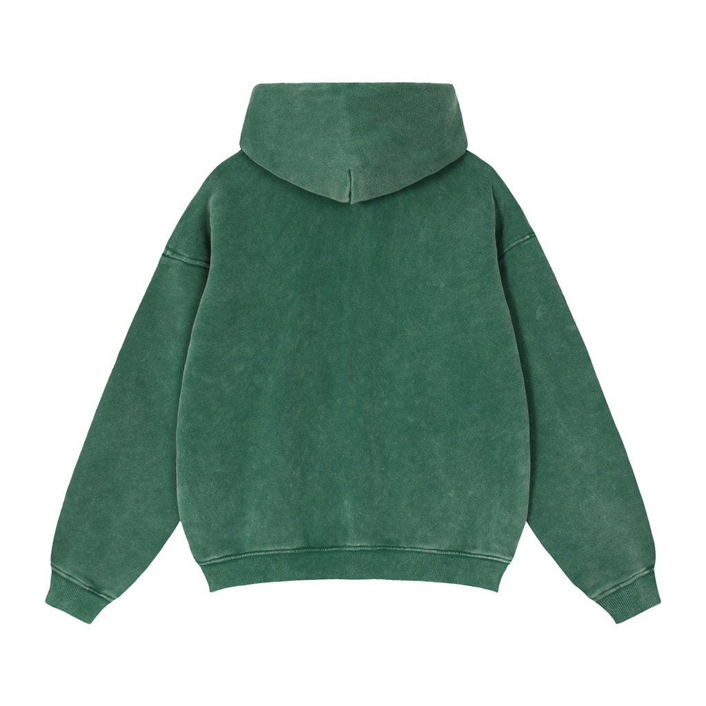 DeLuX Zip-Through Boxy Fleece Hoodie