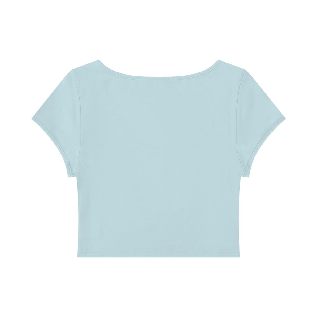 DeLuX Women's Slim Cap Sleeve Crop T-Shirt