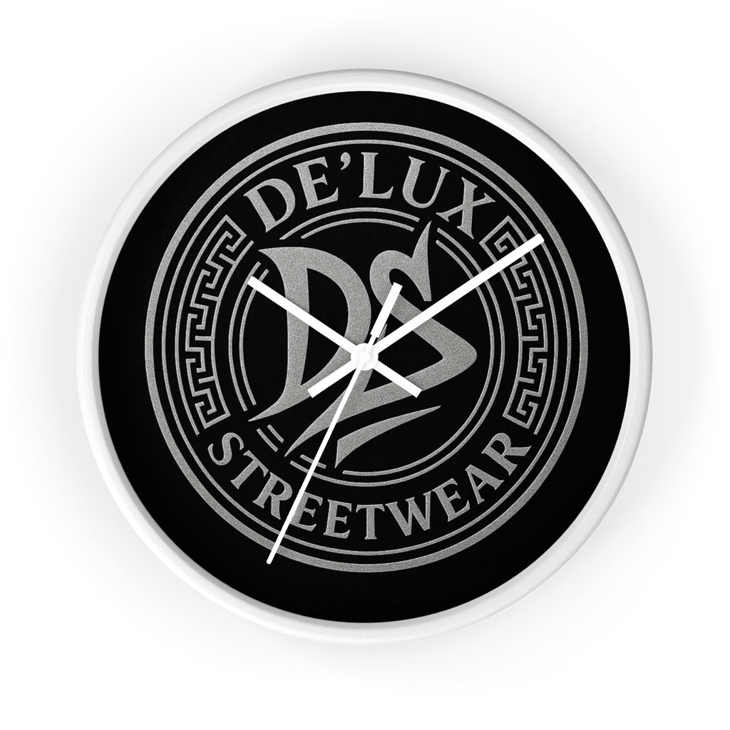 Wall Clock — De’Luxe Streetwear Logo Clock (Black)