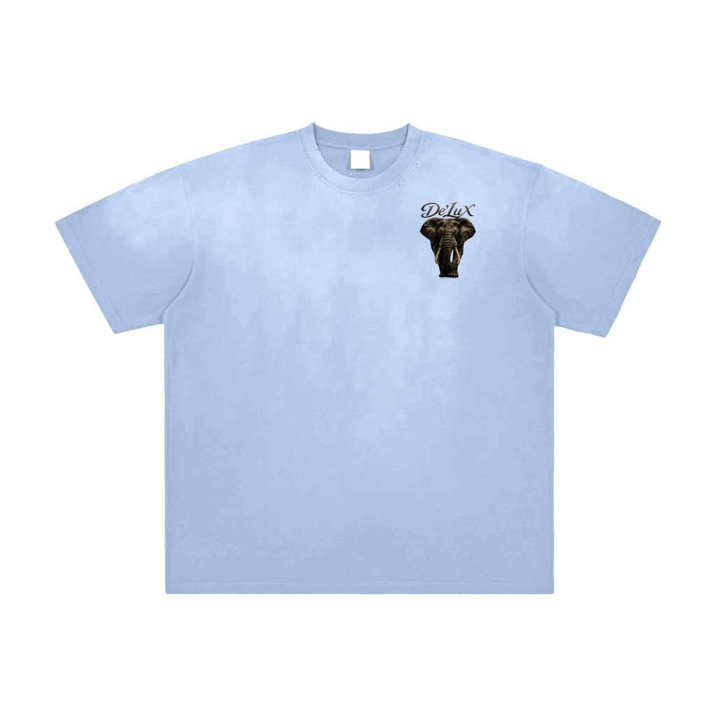 DELUX Vintage Washed Frayed T-Shirt