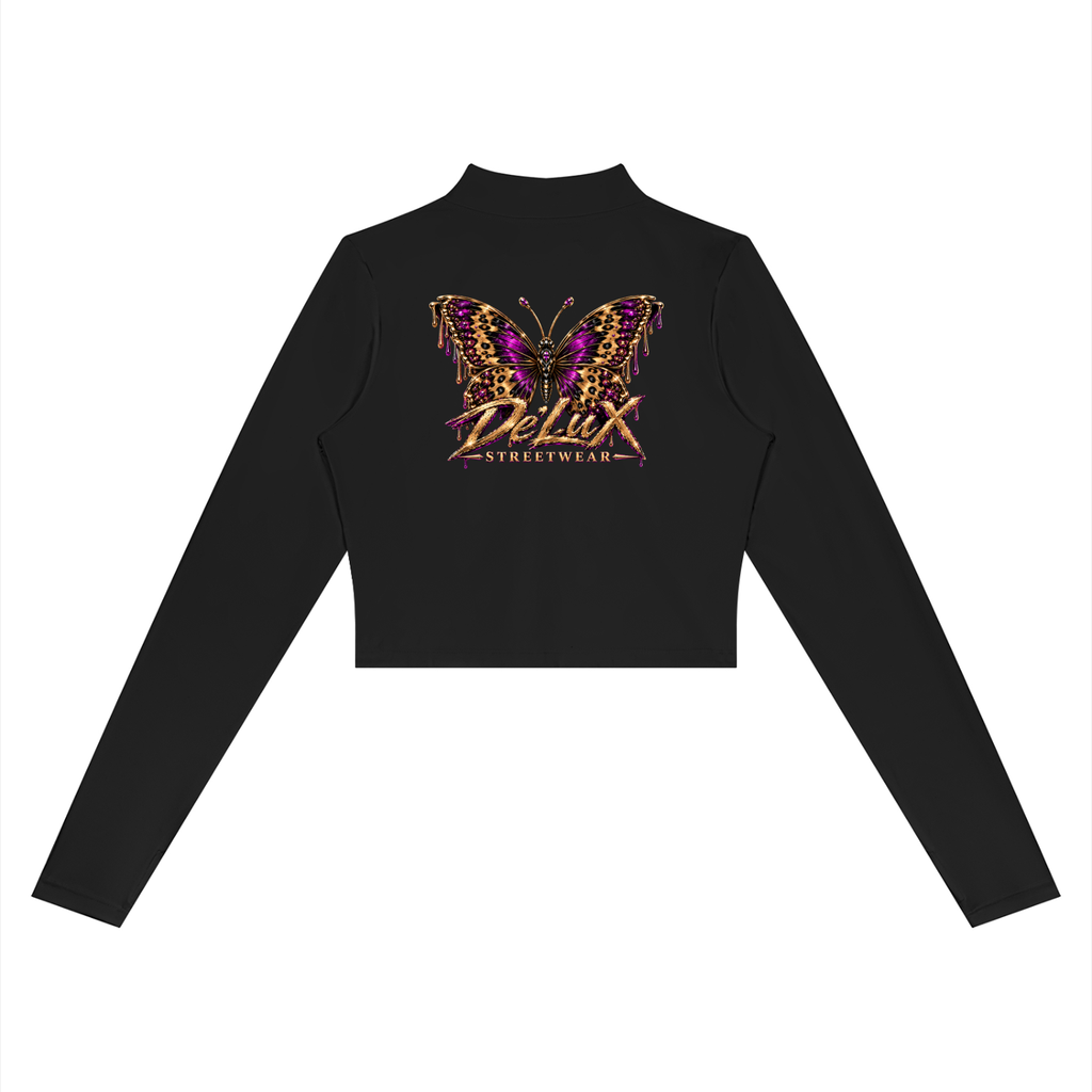 DeLuX Women’s Crop Yoga Sports Jacket