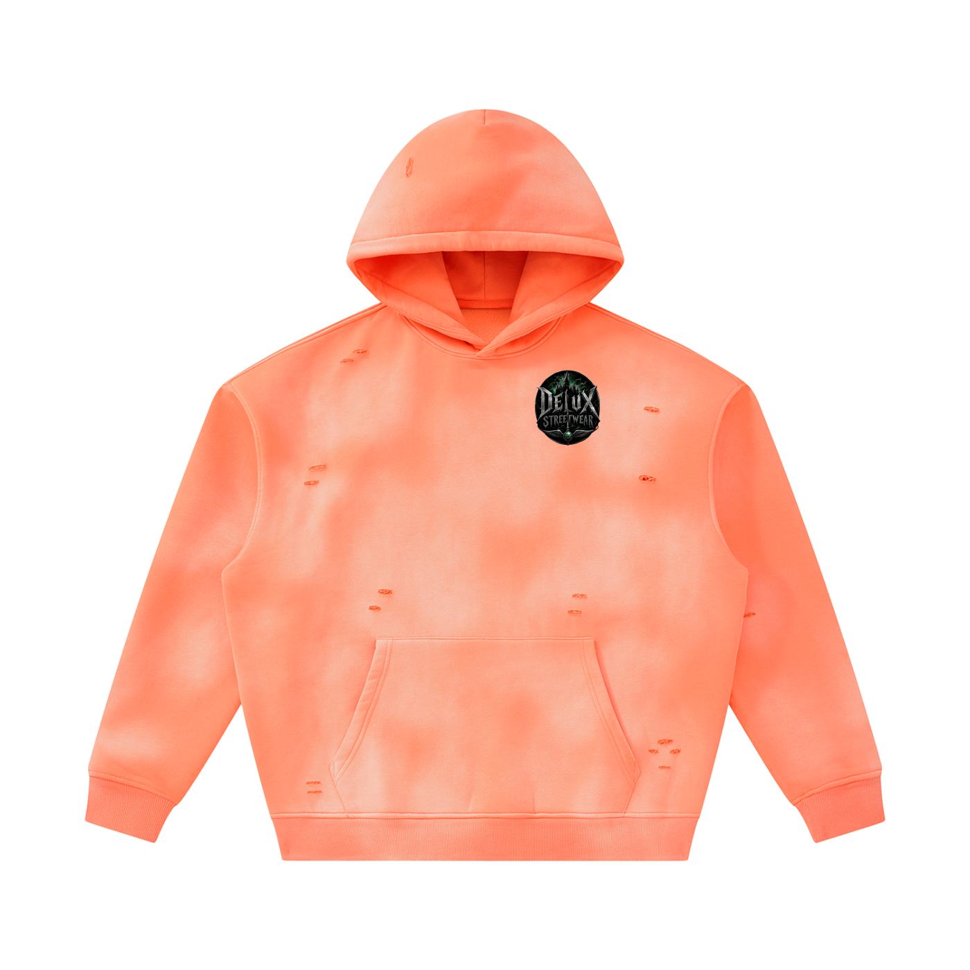 Midnight Sunfade Frayed Fleece Hoodie