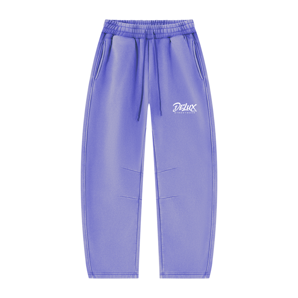 DeLuX  Vintage Wash Barrel Leg Fleece Sweatpants