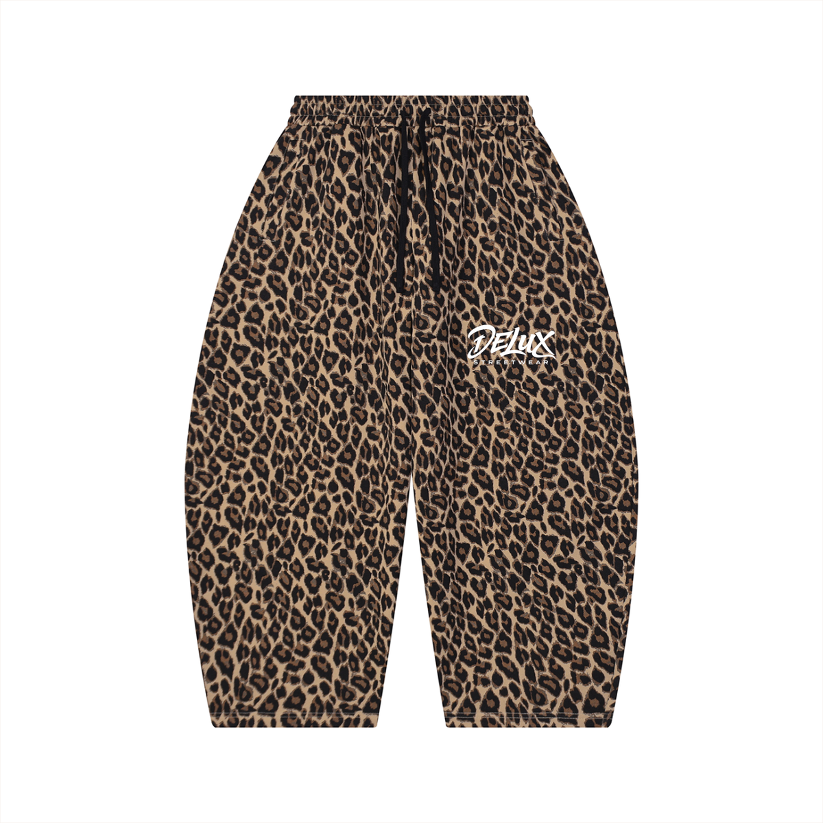 DeLuX Leopard Barrel Leg Sweatpants