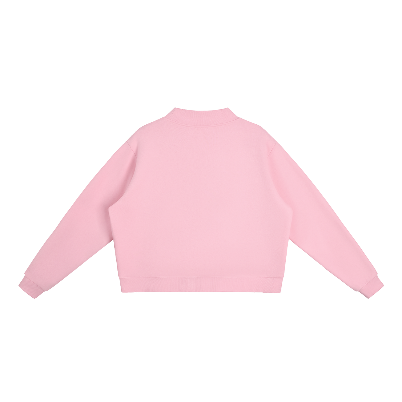 DeLuX Butterfly Essential Fleece Mock-Neck Crew Sweatshirt