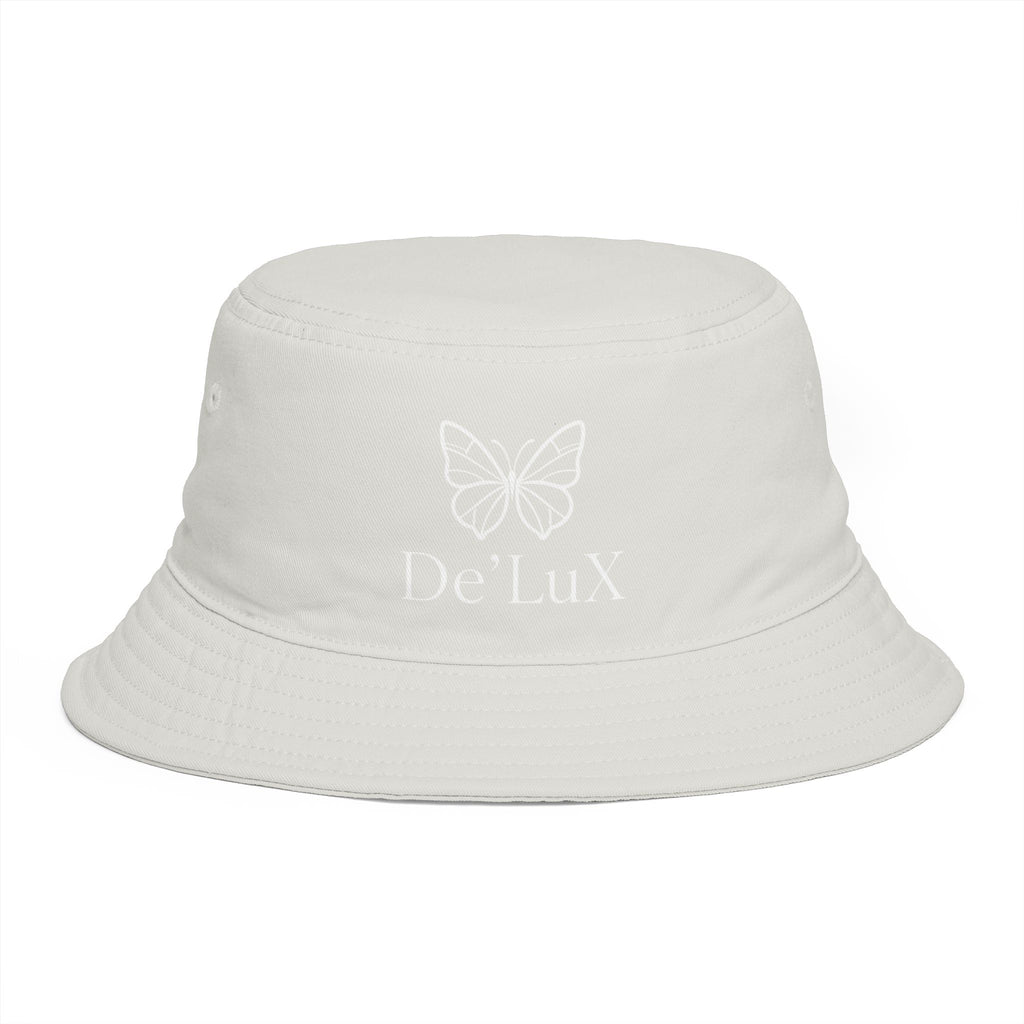 Women De’LuX Butterfly Bucket Hat — Embroidered Brown Fashion Hat