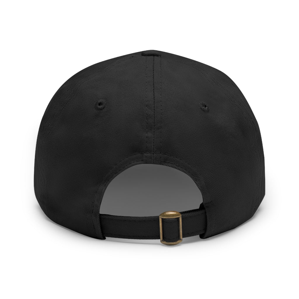 Deluxe Streetwear Leather Patch Dad Hat — Round Logo Cap
