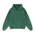 DeLuX Zip-Through Boxy Fleece Hoodie