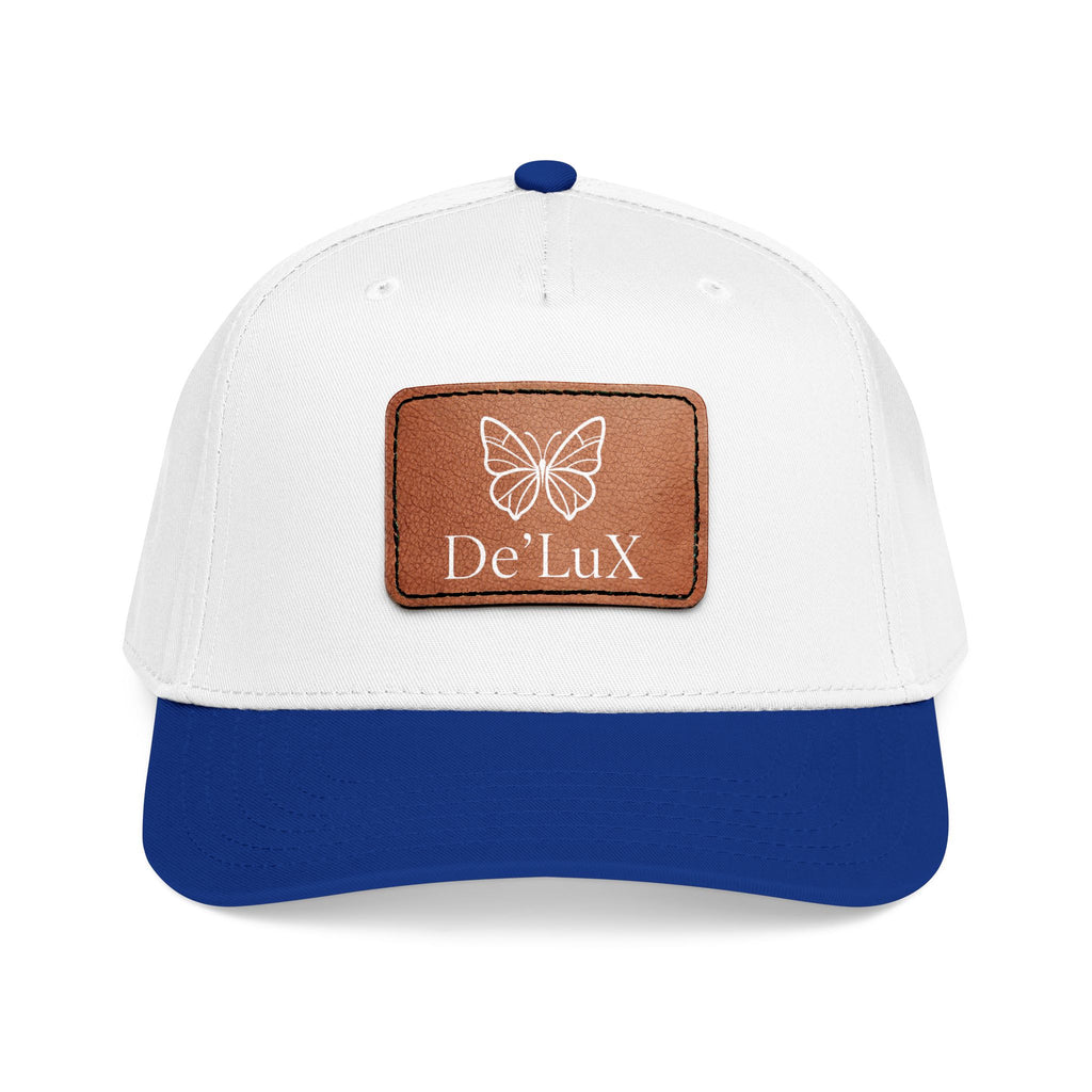 Leather Patch Baseball Cap — De'LuX Butterfly Mid-Profile Hat