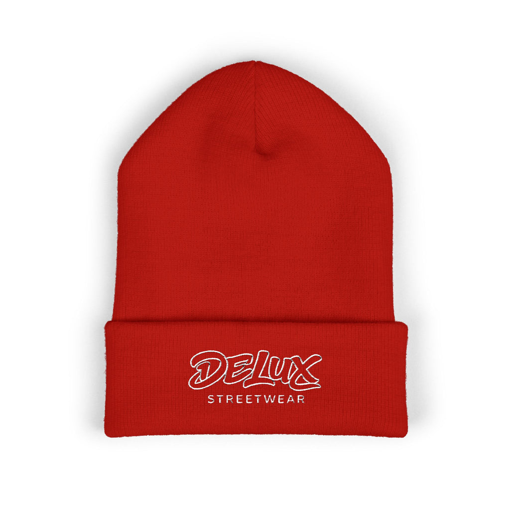 Delux Streetwear Embroidered Cuffed Beanie — Bold Knit Hat
