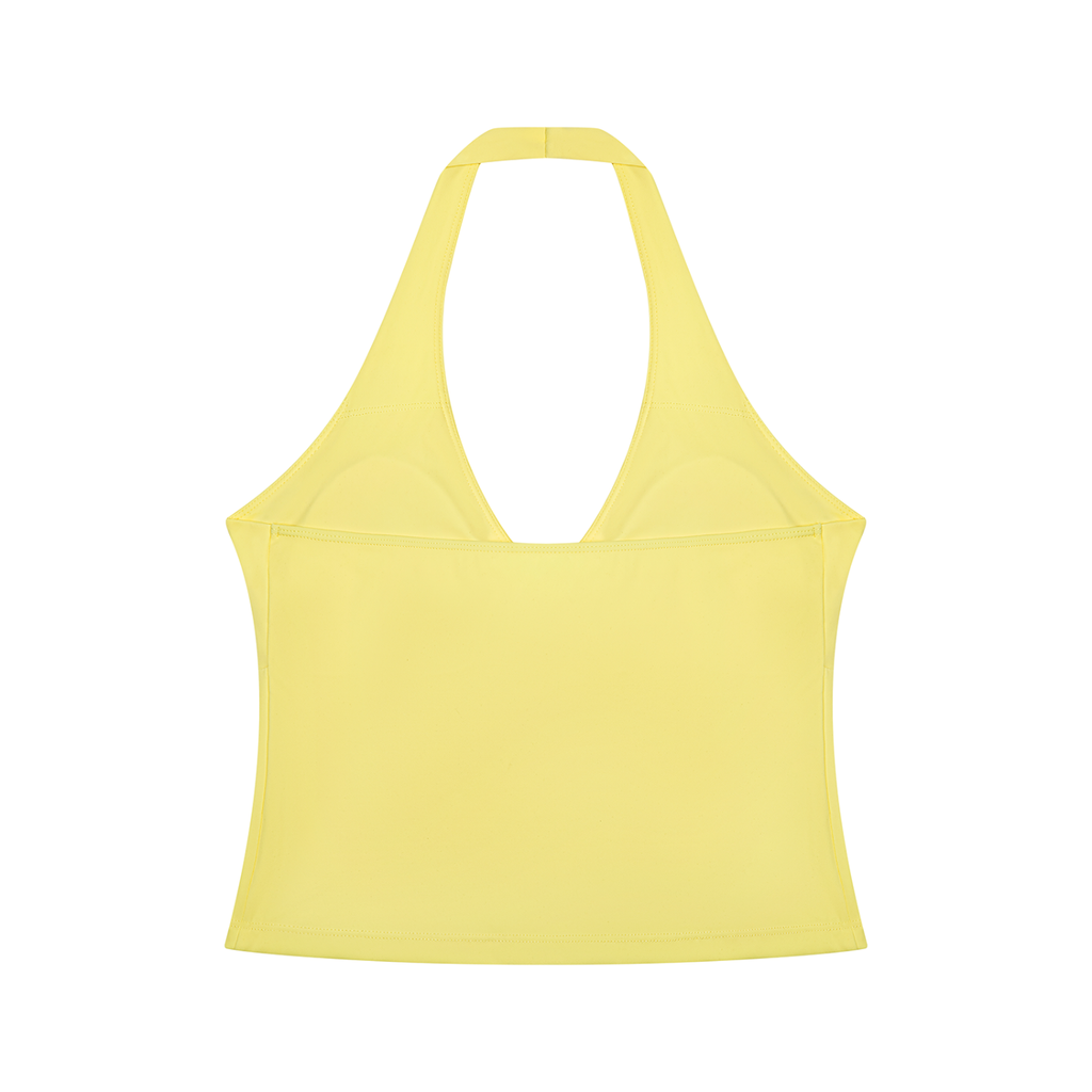 DeLuX Women’s Ruched Halter Yoga Tank Top