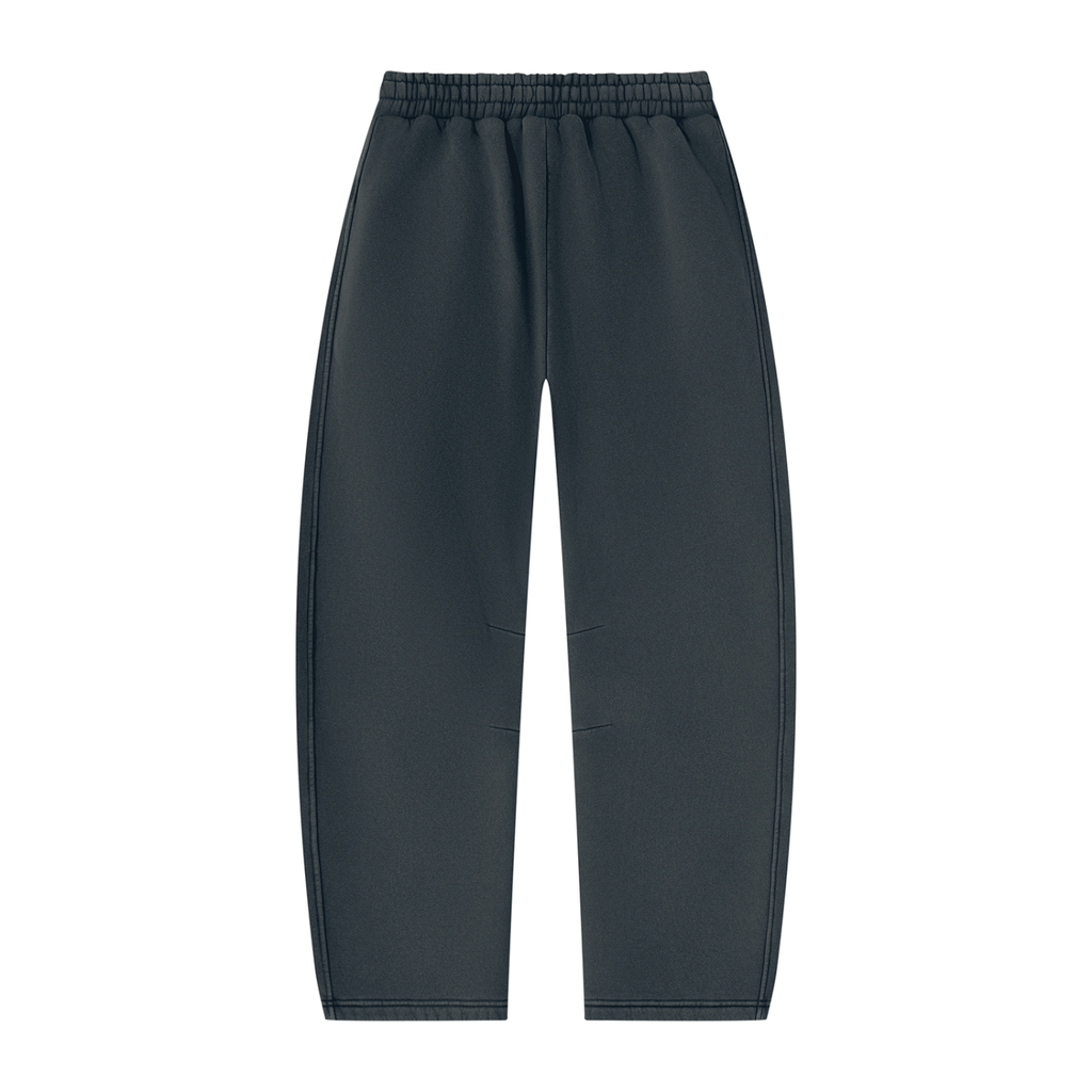 DeLuX Vintage Wash Barrel Leg Fleece Sweatpants