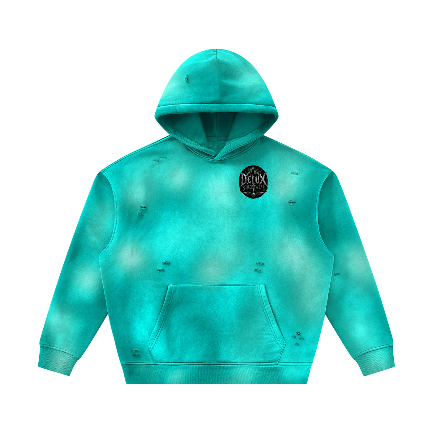 Midnight Sunfade Frayed Fleece Hoodie