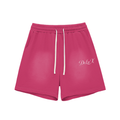 Sun Fade Raw Edge Cotton Shorts