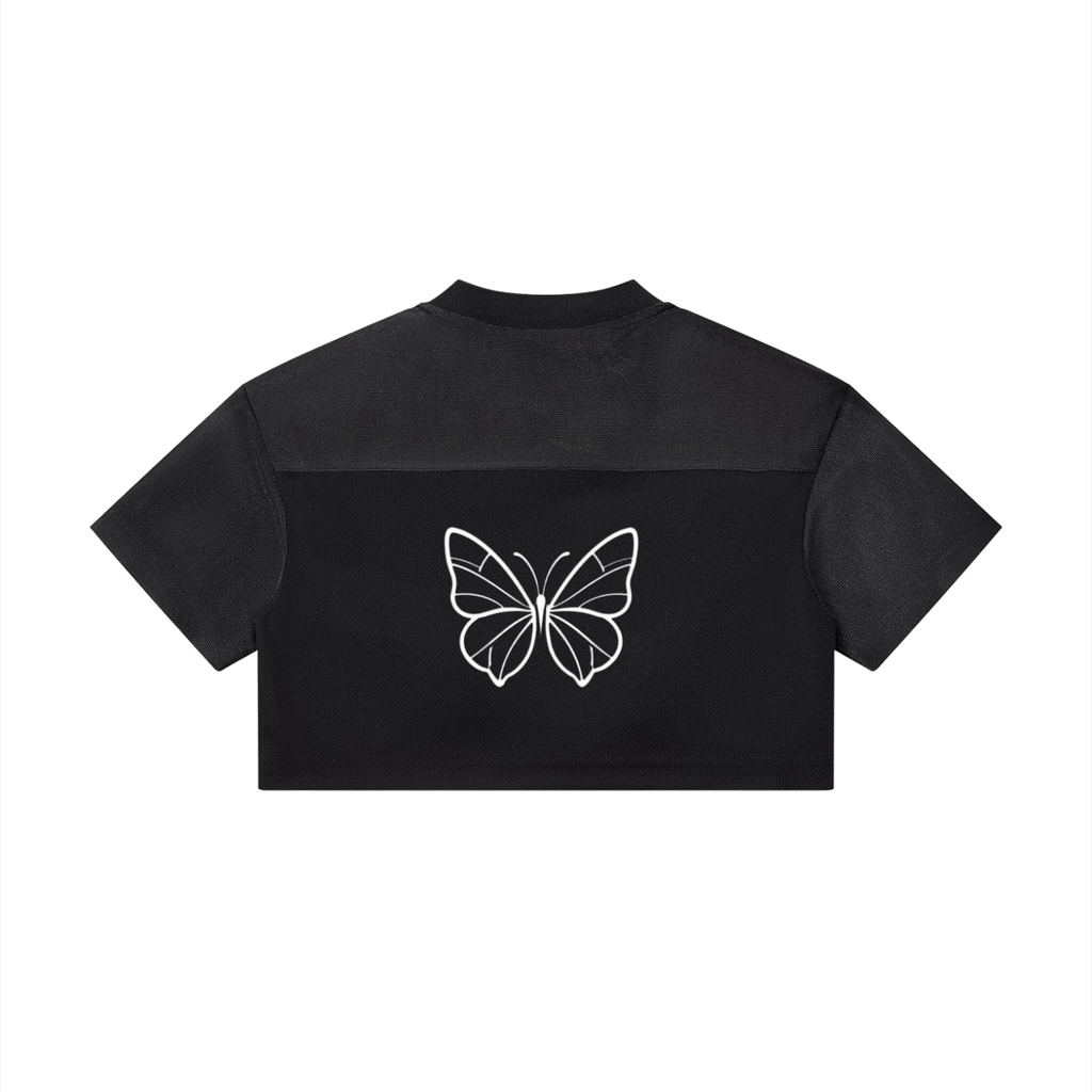 Women’s Cropped Paneled V-Neck Jersey