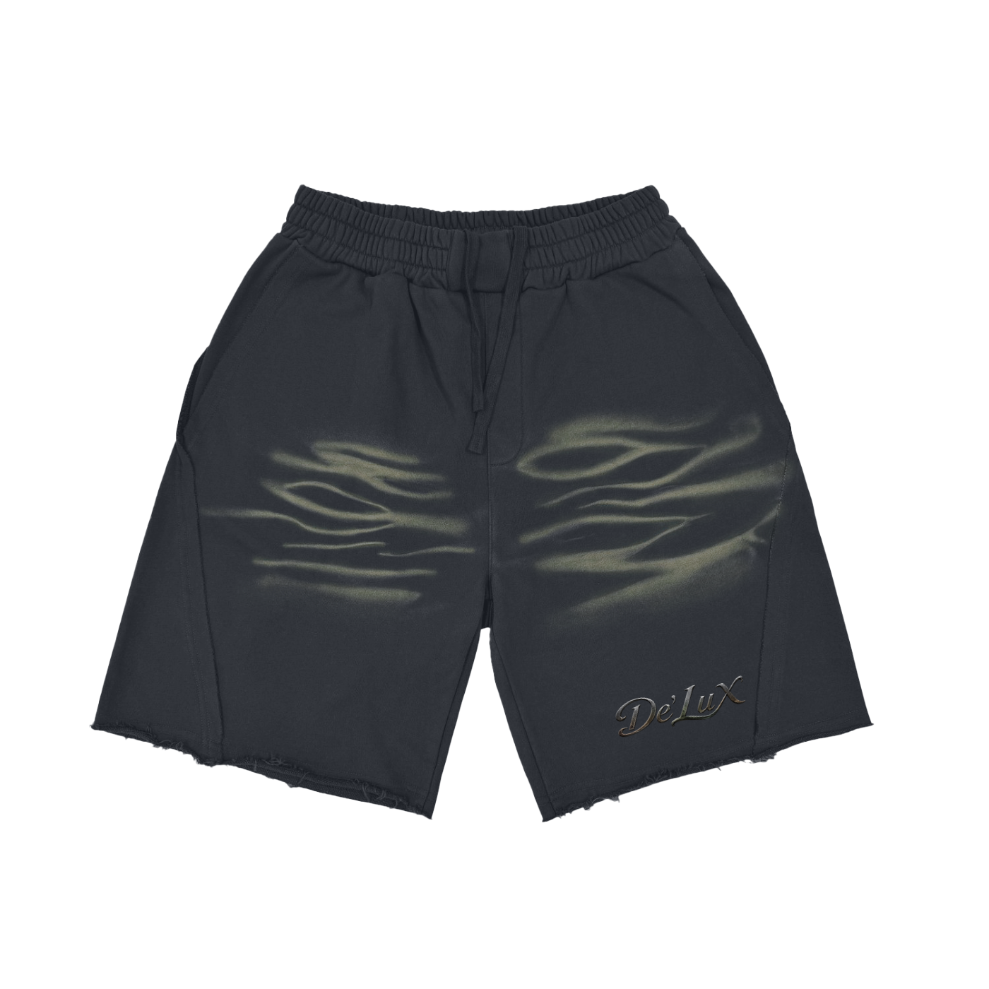 Vintage Washed Panther Stripes Short Pants