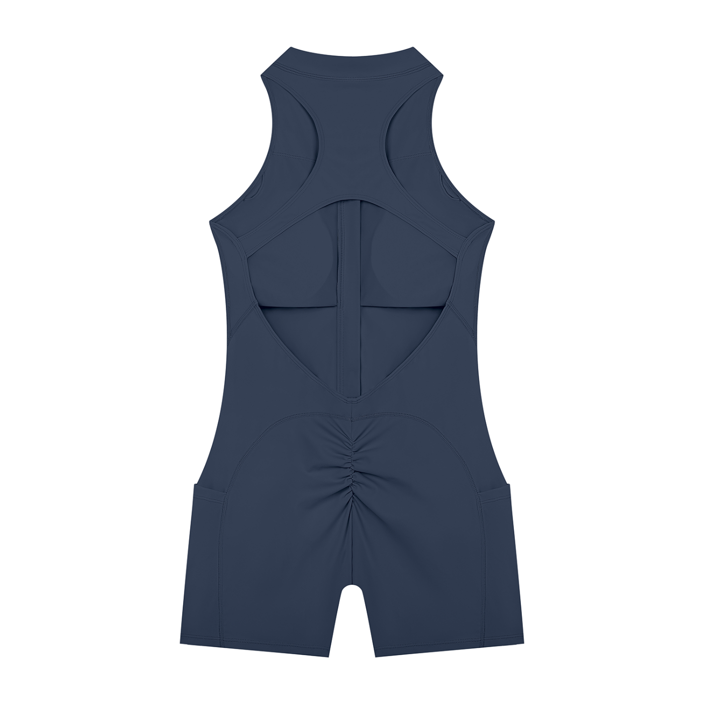 DeLuX Women’s Quarter-Zip Yoga Romper