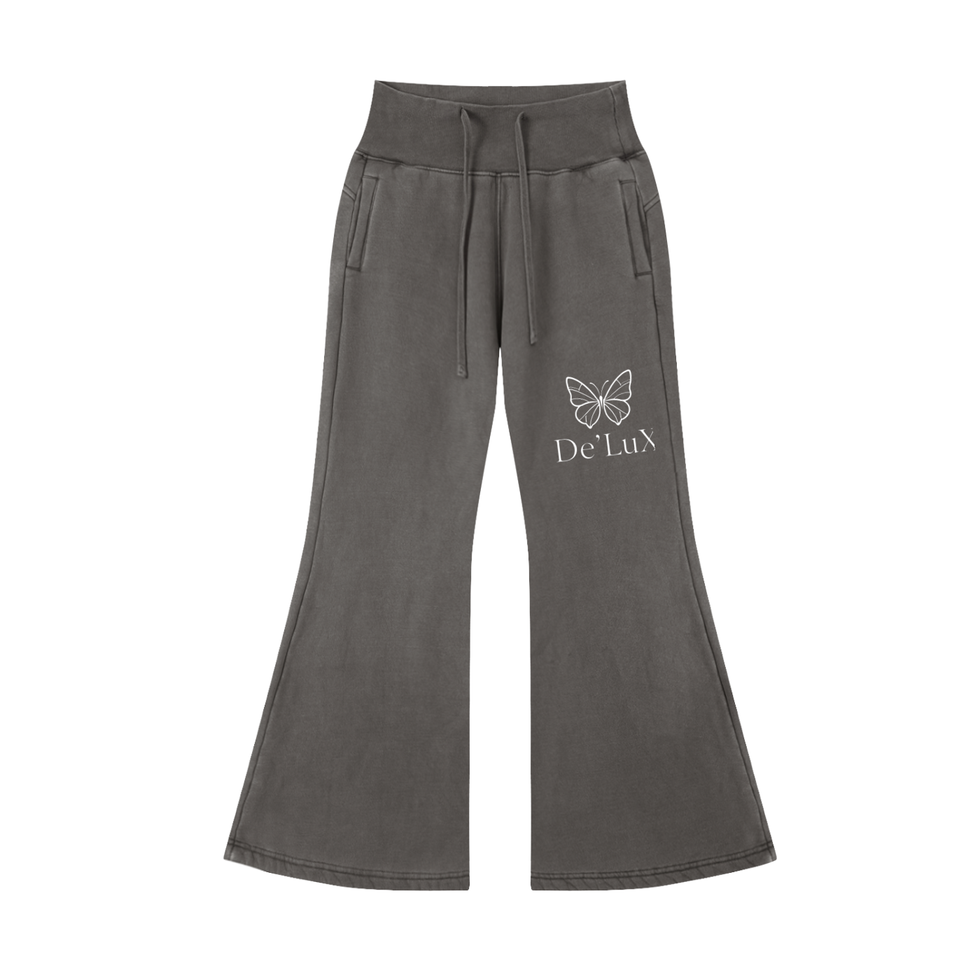 Vintage Washed Flared Fleece Pants