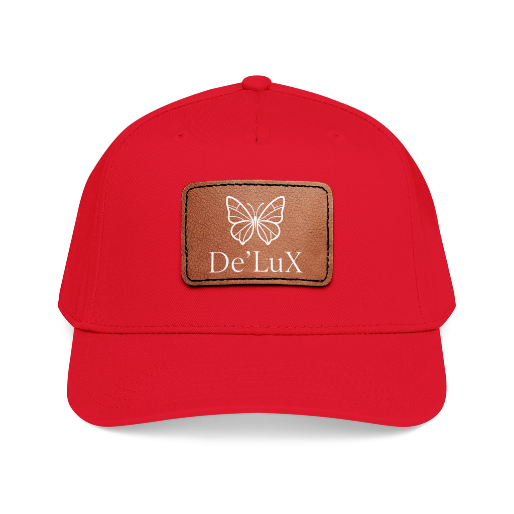 Leather Patch Baseball Cap — De'LuX Butterfly Mid-Profile Hat