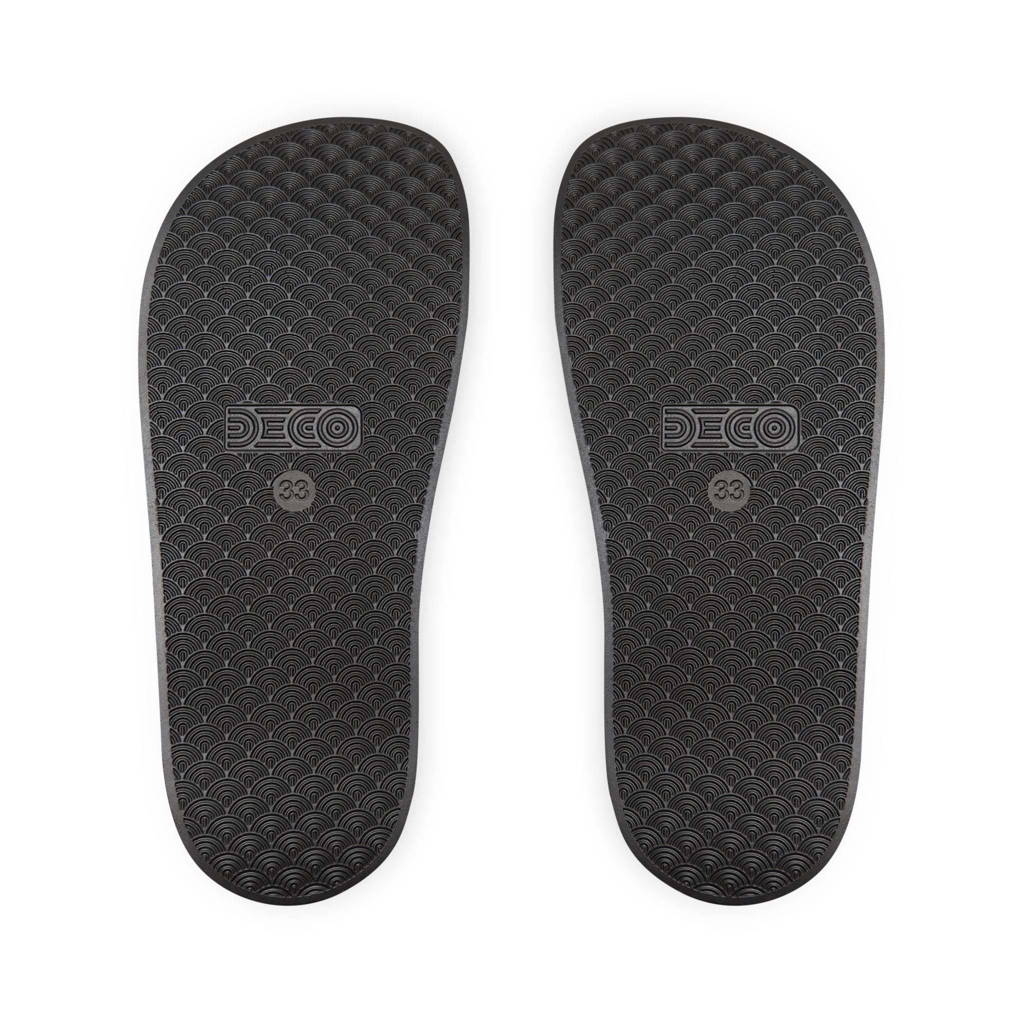 Youth Slide Sandals — Red "Delux Streetwear" Adjustable Strap