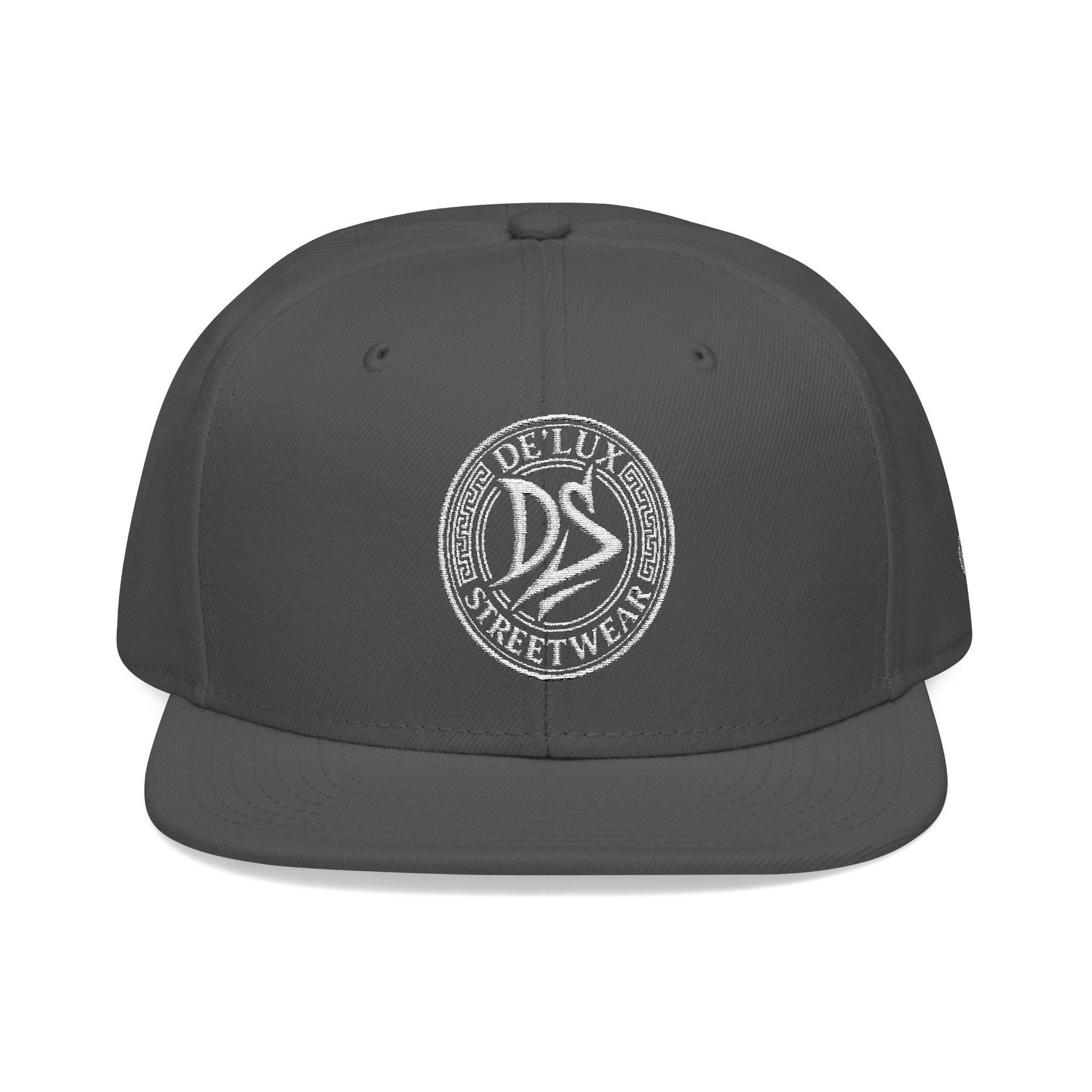 Embroidered Snapback Hat — Vintage Circle Logo Streetwear Cap