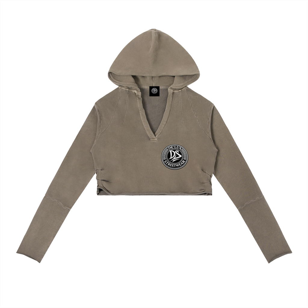 Vintage Washed Raw Edge Hoodie