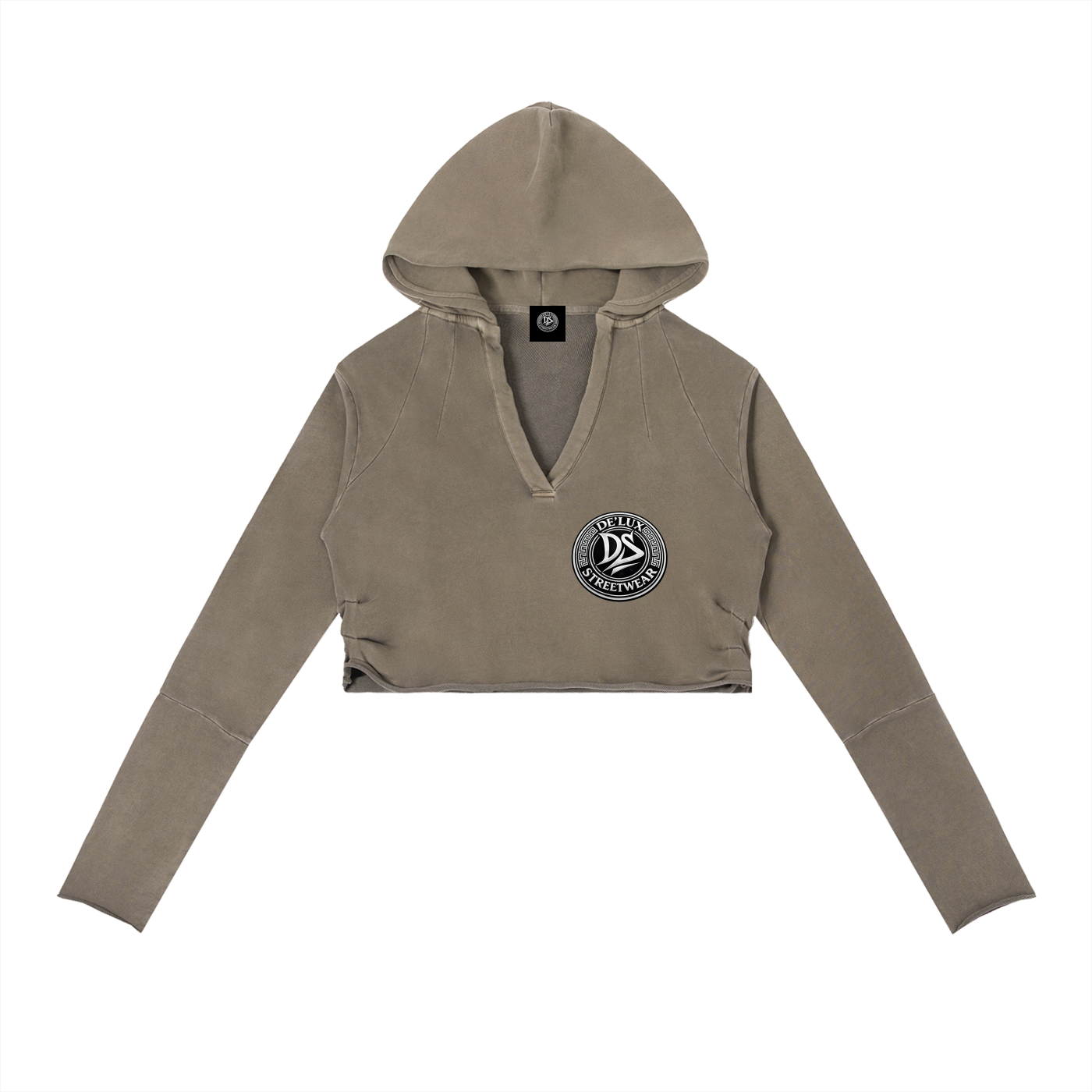 Vintage Washed Raw Edge Hoodie