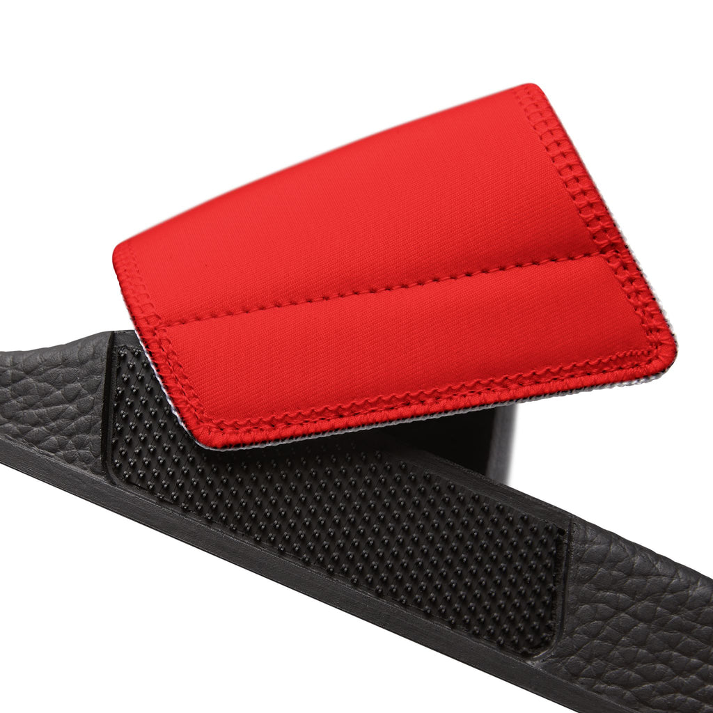 Men's Slide Sandals — Red Deluxe Streetwear Logo Slides