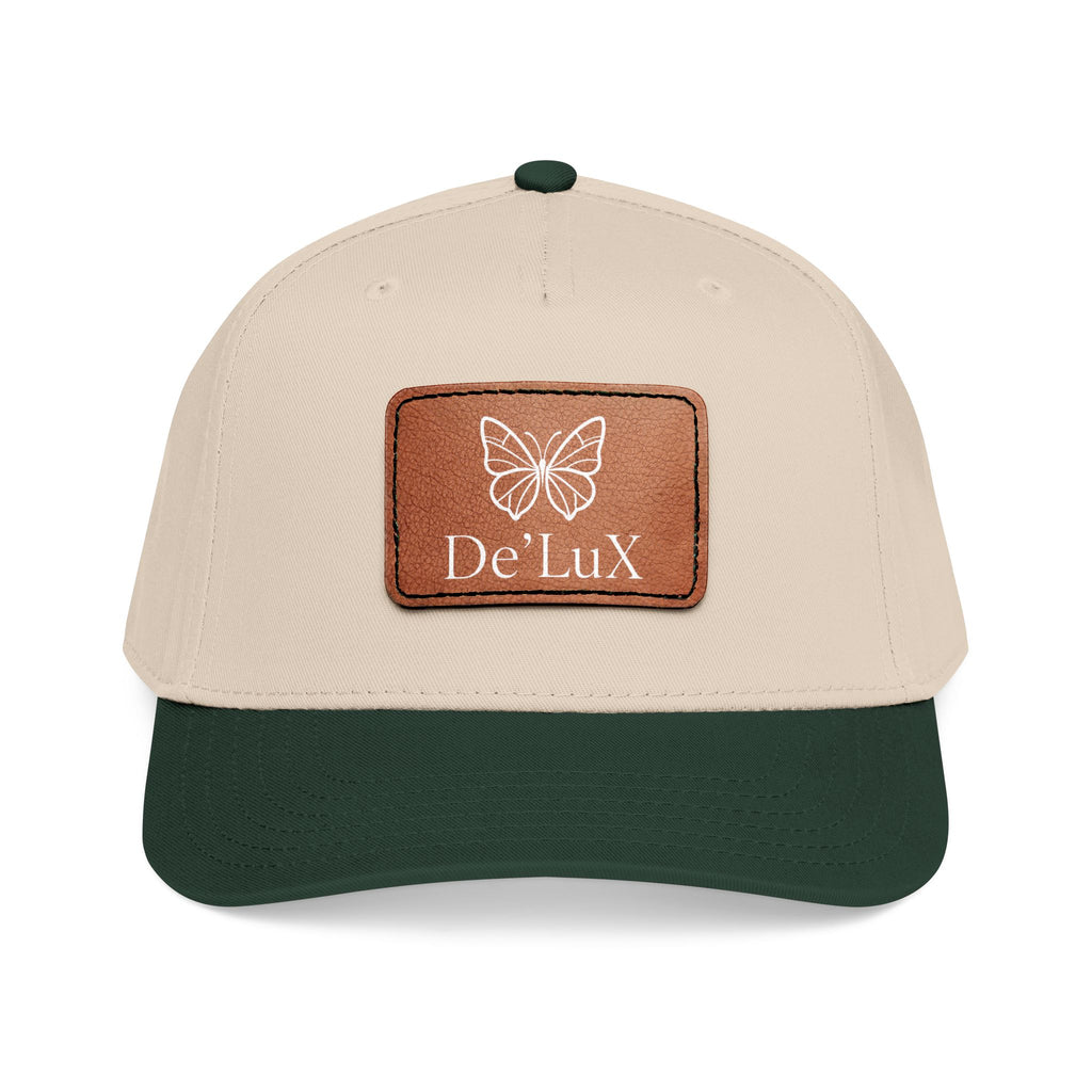 Leather Patch Baseball Cap — De'LuX Butterfly Mid-Profile Hat