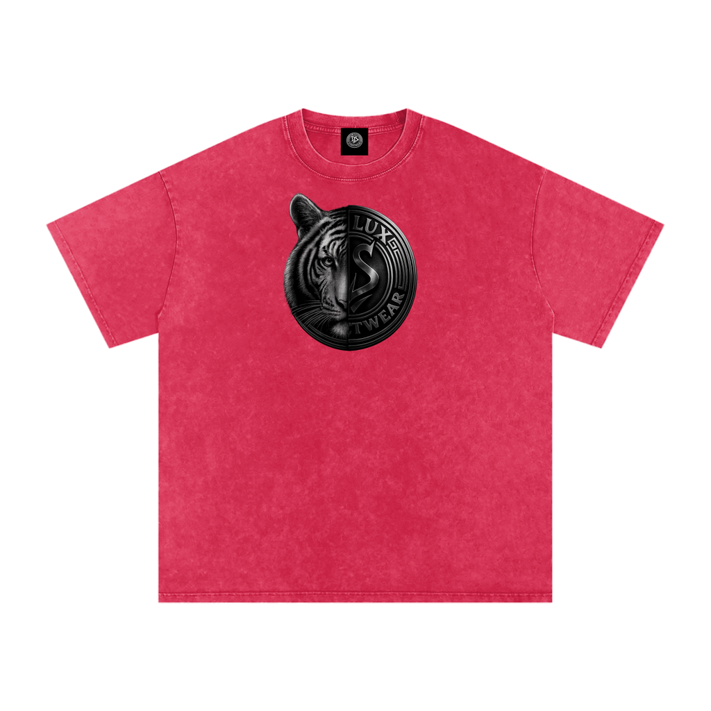 DeLuX Solitary Snow Washed Oversized Cotton T-Shirt