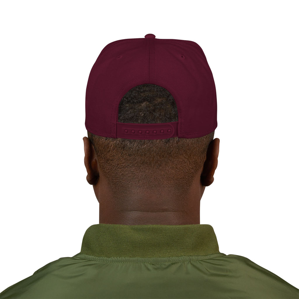 Mens Embroidered 'Delux' Snapback Cap – Streetwear Flat-Brim Hat