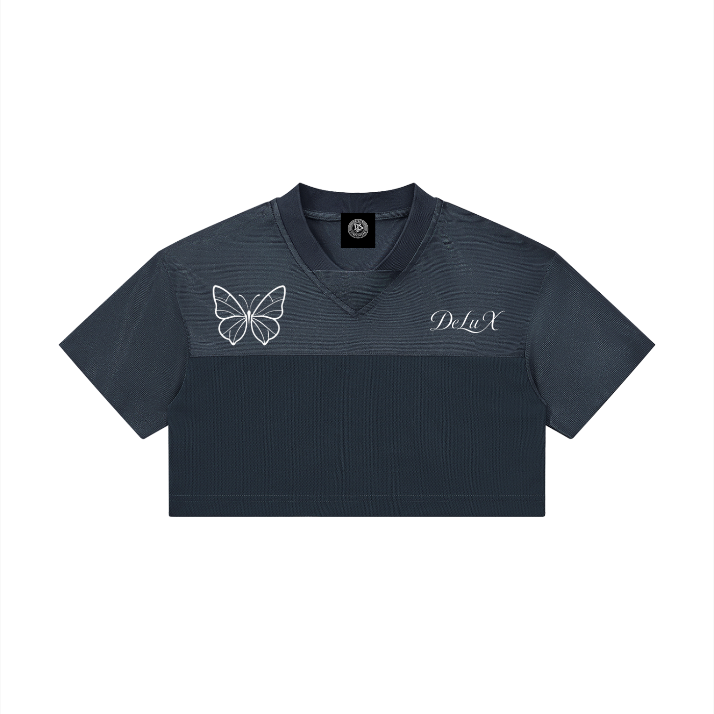 Women’s Cropped Paneled V-Neck Jersey