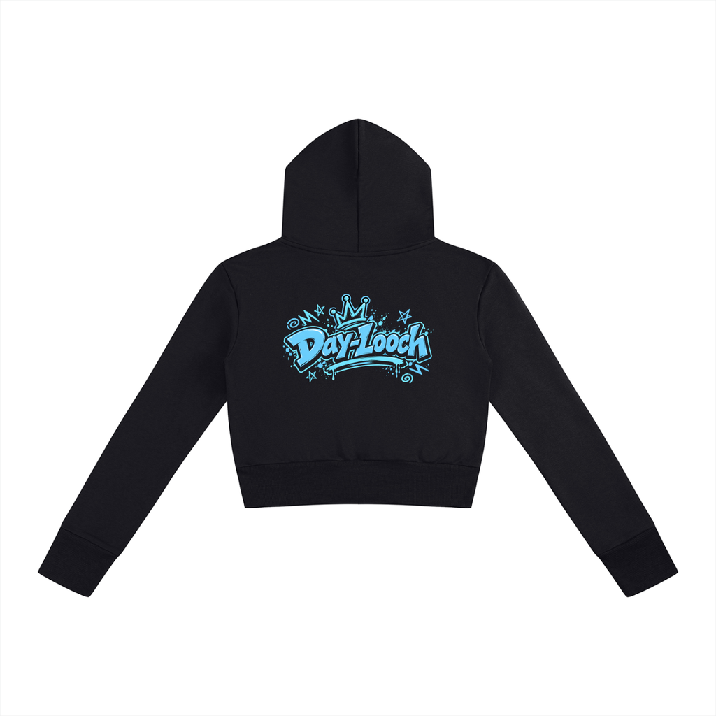 DeLuX Women’s Slim Crop Full Zip Hoodie