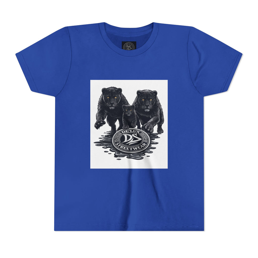 Youth Tee — Twin Black Panthers Graphic Kids T-Shirt